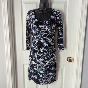 INC international concepts Navy and white floral dress - small